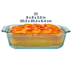 Pyrex® Sculpted Tinted Glass 8" Square Baking Dish, Aqua
