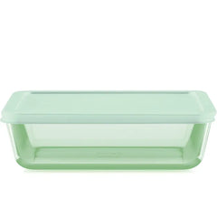 Pyrex® Simply Store® Tinted 6-cup Rectangle Storage with Green Plastic Lid