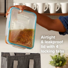 Snapware® Total Solution® Pyrex® Glass 8-cup Rectangle Food Storage with Plastic Lid