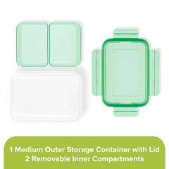 Snapware® Meal Prep Divided: 4.6-cup Rectangle Storage Container, 2-Section