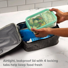 Snapware® MealBox™ 4-cup Divided Glass Storage Container with Lid